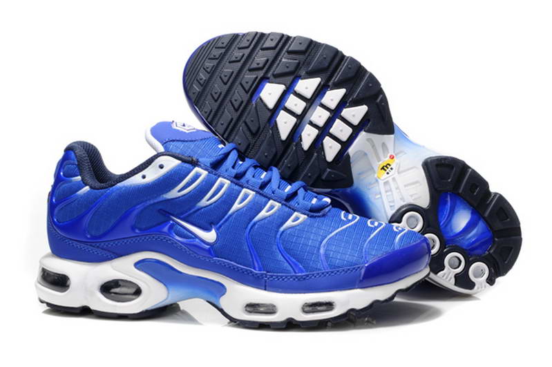 Nike Tn Nouvelles Chaussures Hommes Mailler All Blue Blanc